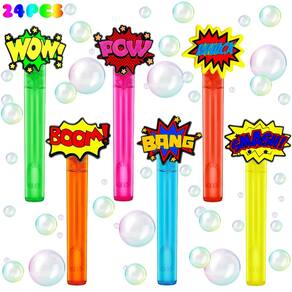Lembrancinhas de festa Bubble Wand uoyoi Superhero para crianças, 24 unidades