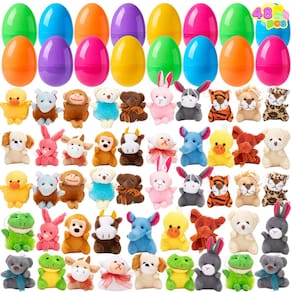 Ovos de Páscoa cheios de brinquedos de pelúcia para animais, 48 unidades JOYIN