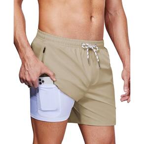 Calções de banho Alimens & Gentle Boys de 13 cm com forro de compressão