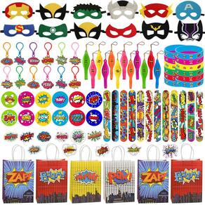 Conjunto de lembrancinhas SSZS Superhero Birthday Party, 134 pacotes