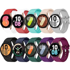 Pacote com 10 pulseiras de silicone sem lacunas para Samsung Galaxy Watch