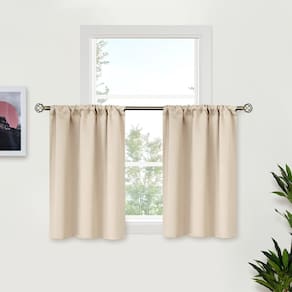 Cortinas BGment Small Champagne 86x91 cm Rod Edição de Bolso 2 painéis