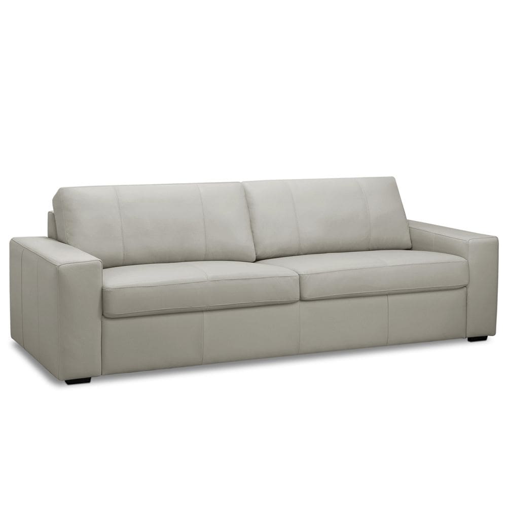 Sofá 2 Lugares Para Sala de Estar Living 150cm Aurora L06 Couro Pérola - Lyam Decor