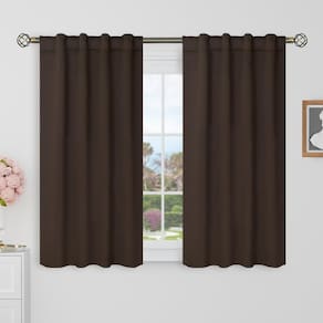Cortinas Blackout BGment 38x100cm Marrons - 2 painéis