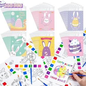 Pacote de 24 livros para colorir em aquarela com bolsa de guloseimas para crianças