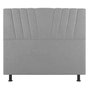 Cabeceira Cama Box Casal Dublin 140cm Suede Cinza Claro - Abmaza