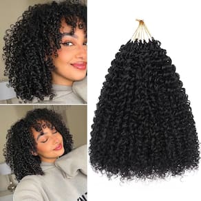 Cabelo de crochê Beverlee Kinky 25 cm, encaracolado e ondulado, sintético x8