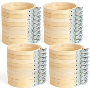 Aros de bordado Caydo, 36 peças, enfeites de Natal de 8 cm