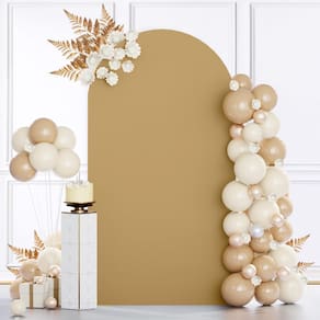 Capa de arco MODFUNS Khaki Spandex de 6 pés para cerimônia de casamento