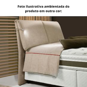 Cabeceira MH-2694 Herval Estofado Queen para Colchão 158 cm sem luminária Linho Cinza C