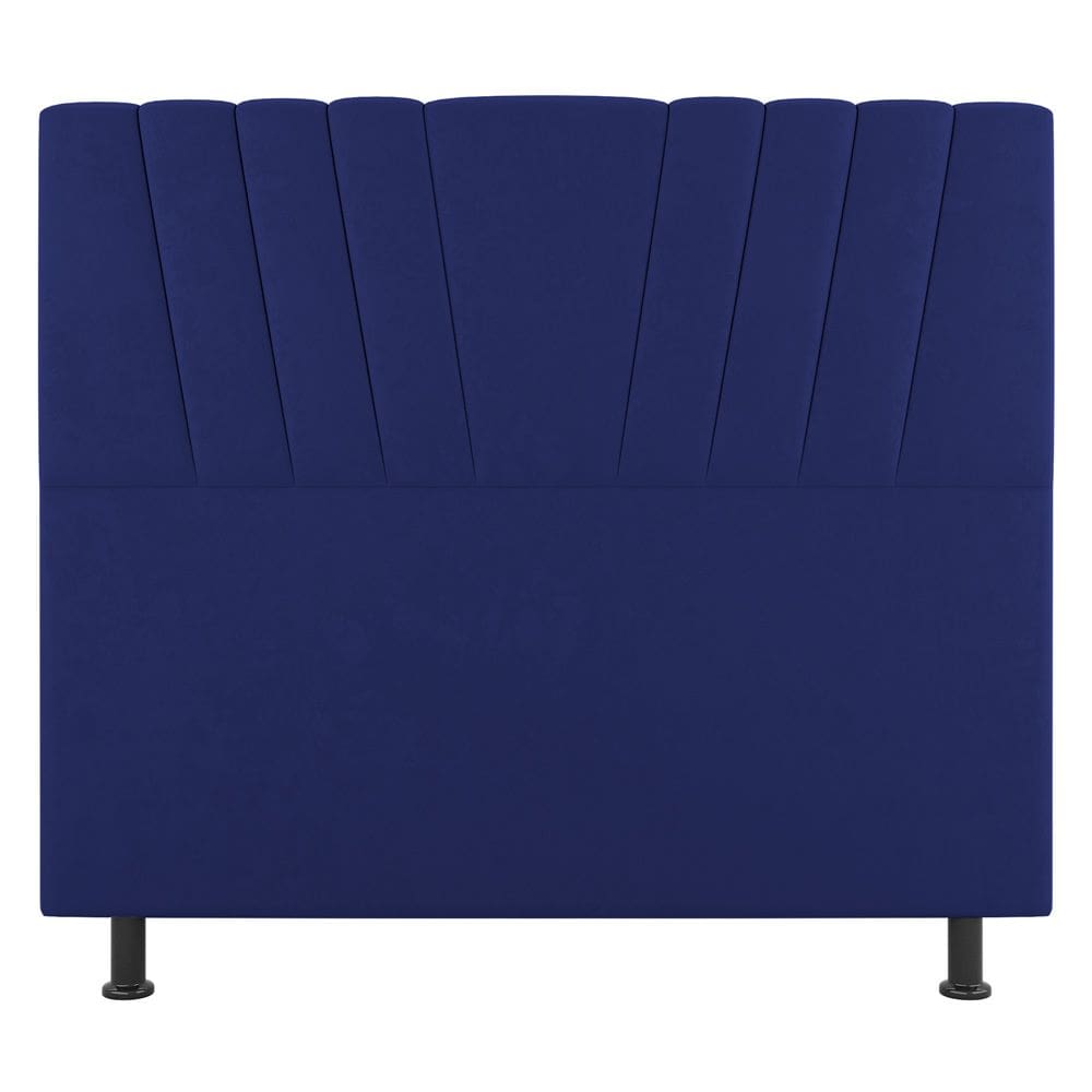 Cabeceira Cama Box Casal King Size Dublin 195cm Suede Azul - Abmaza