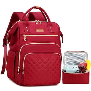 Mochila de almoço AIJIEKE para mulheres com laptop de 15,6" e bolsa térmica