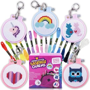 Kits de ponto cruz Craftiloo para iniciantes com 5 padrões estampados