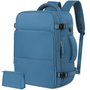 Mochila de viagem Rinlist Travel Waterproof 15,6" para laptop azul escuro