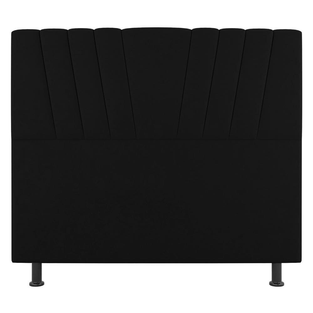 Cabeceira Cama Box Casal Dublin 140cm Sintético Preto - Abmaza