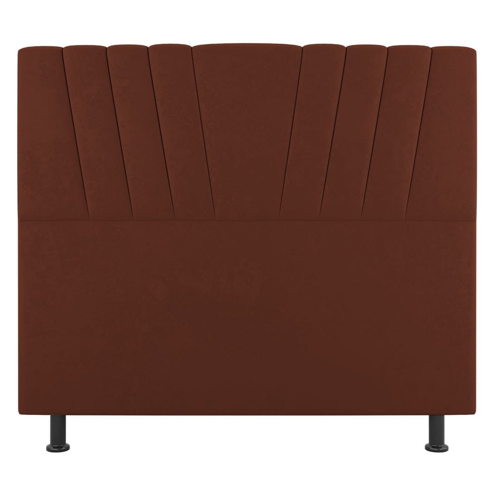 Cabeceira Cama Box Casal King Size Dublin 195cm Suede Terracota - Abmaza