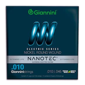 Encordoamento Guitarra Giannini Geegst 10 Pn Protetiva Nanotec 0.010
