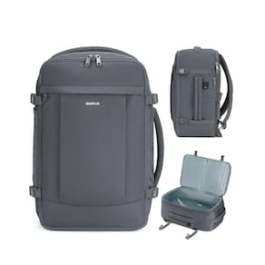 Mochila ECOHUB Travel 30L com carregamento USB para laptop de 15,6" cinza