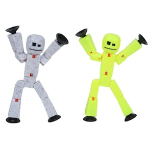 Pacote duplo de bonecos de ação Zing StikBot com aplicativo Stop Motion