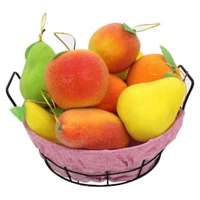 Kit Cesto Multiuso Porta Frutas Aço Inox Rosa Fruteira 25cm
