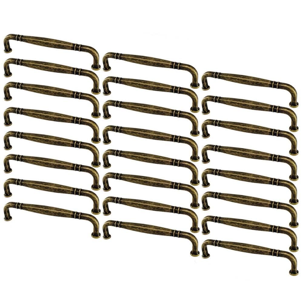 Kit 24 Puxadores para Móveis Alça Ouro Velho Tamboreado 1767 Grenade Armários Gavetas