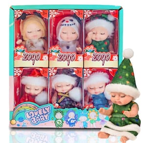 Conjunto de presentes Mini Baby Dolls KOILLIEUS de 4 polegadas e 6 peças com roupas para crianças a partir de 3 anos