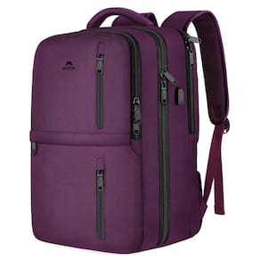Mochila de viagem MATEIN 40L Flight aprovada para mulheres roxa