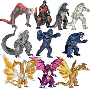 Figuras de ação TWCare Godzilla vs Kong: conjunto de 10