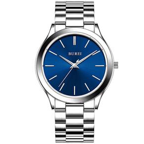 Relógio BUREI Fashion Analog Quartz em Aço Inoxidável para Homens