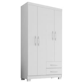 Guarda Roupa Infantil 4 Portas 2 Gavetas Modena Branco Tx Flex - Combo Stock