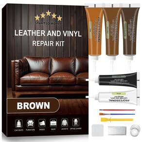 Kit de reparo STARTSO WORLD Móveis de couro marrom e vinil
