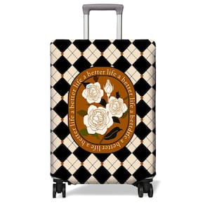 Capa de bagagem PTRug Travel Maletcase Protector Flower Pattern