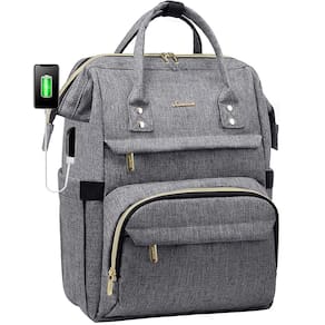 Mochila para laptop LOVEVOOK feminina 15,6" impermeável cinza