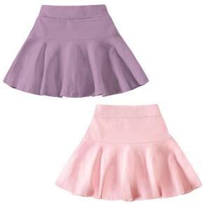 Saias DREAM BUS Girl plissadas com shorts, pacote com 2, 18-24 a 8 anos