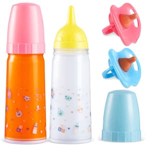 Conjunto de alimentação JOYIN Doll Magic Bottle com leite e suco para meninas