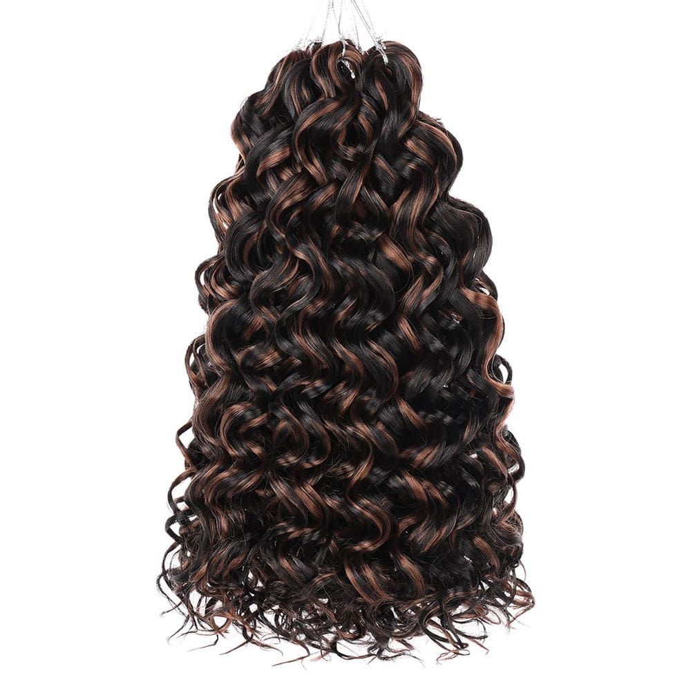 Cabelo de crochê ZRQ GoGo Curl 25 cm Wavy Beach Curls, 8 pacotes