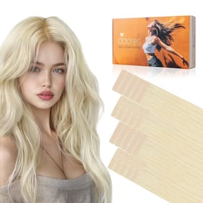 Extensões de cabelo DOORES Invisi Edge Tape em loiro platinado