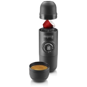 Cafeteira Elétrica Programável Mini Portátil NonoPresso Manual, WACACO MINIPRESSO NS FBA, Preto