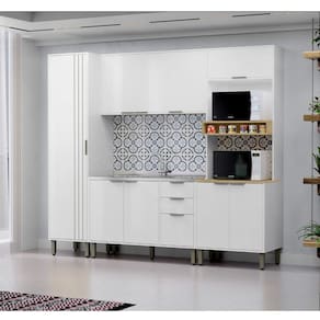 Cozinha Modulada Completa 4 peças Vick Branco