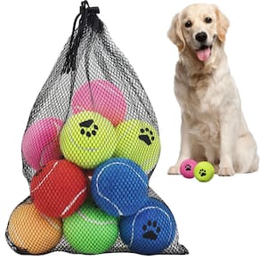 Bolas de tênis para cães em um pacote de 12 cores fáceis de pegar