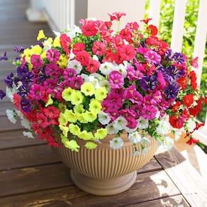 Flores artificiais HyeFlora Morning Glory 12 pacotes ao ar livre