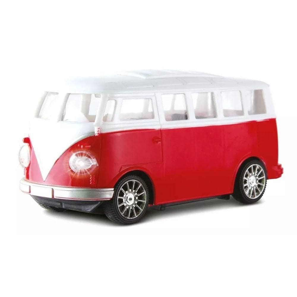 Carrinho com Controle Remoto sem Fio Kombi Vermelho- Quanhe
