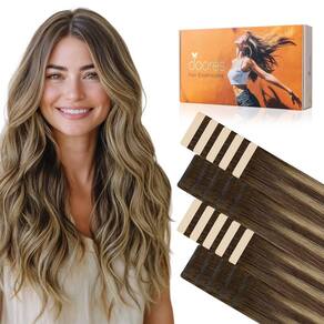 Extensões de cabelo DOORES Invisi Edge Tape-in Chocolate-Caramel