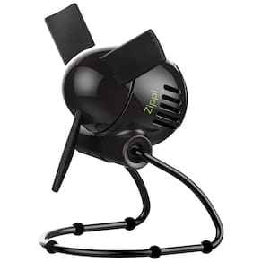 Ventilador de Mesa Dobrável e Silencioso com 2 Velocidades, 110V 21W, Vornado Zippi FA1 0007 06, Preto