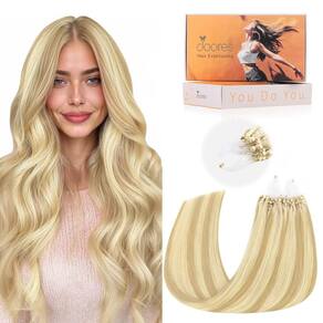 Extensões de cabelo Micro Link DOORES Human Hair 50g 50cm
