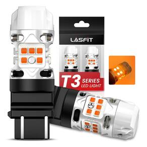 Lâmpada LED LASFIT 3157 Amber T3 4157 3057 Sinal de direção (x2)