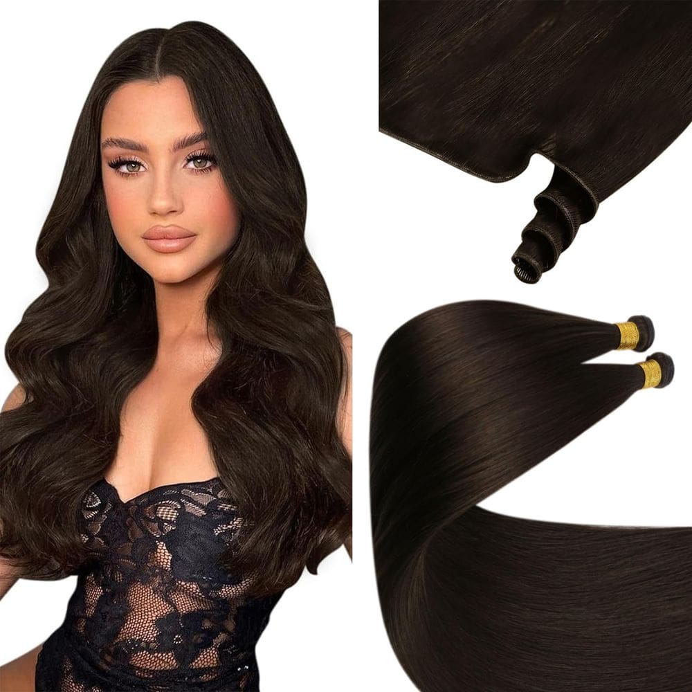 Extensões de cabelo Sunny Hair Genius Weft Human Hair 40cm Brown
