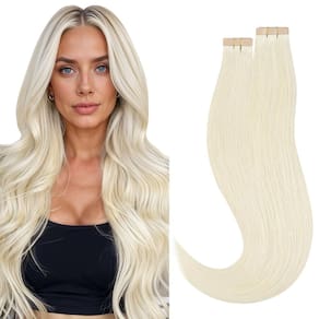 Fita adesiva em extensões de cabelo HOTBANANA 35 cm 40 unidades 100 g, loiro marfim