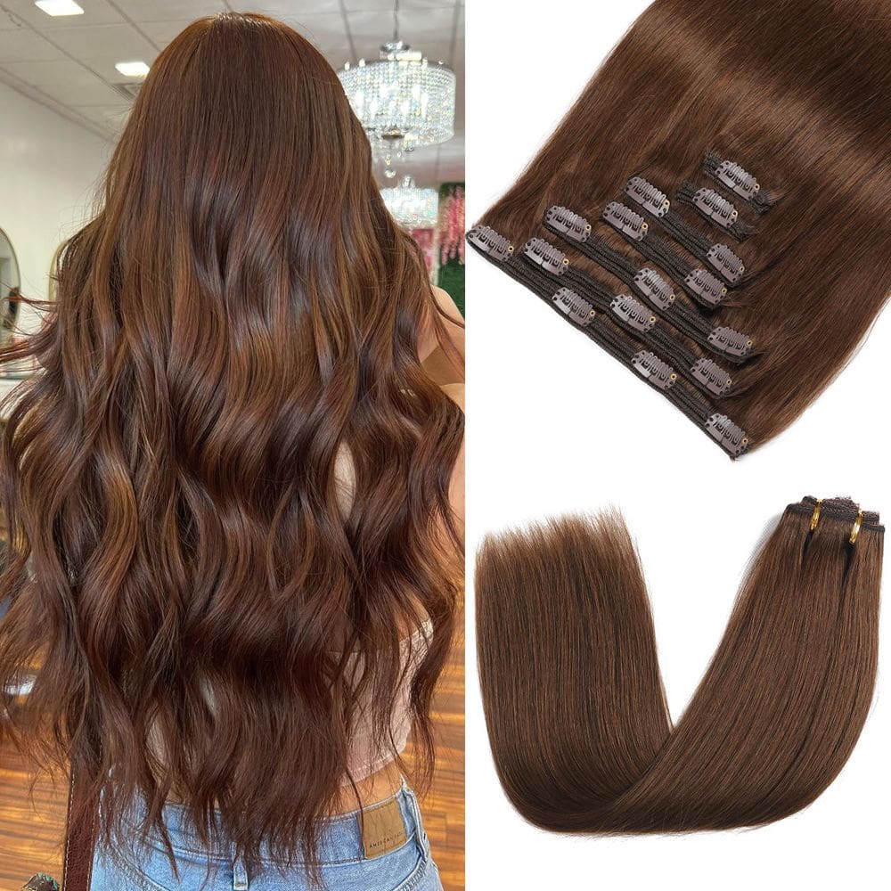 Extensões de cabelo Clip in Rimoss Real Human Hair 130g 14cm