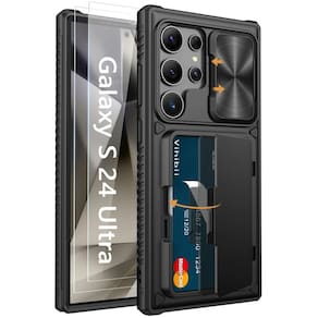 Capa de telefone Vihibii para Samsung Galaxy S24 Ultra com suporte para cartão